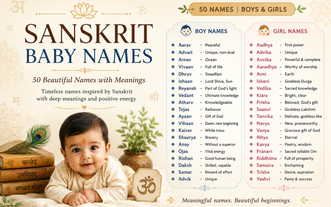 50 Beautiful Sanskrit Baby Names with Meanings for Boys & Girls