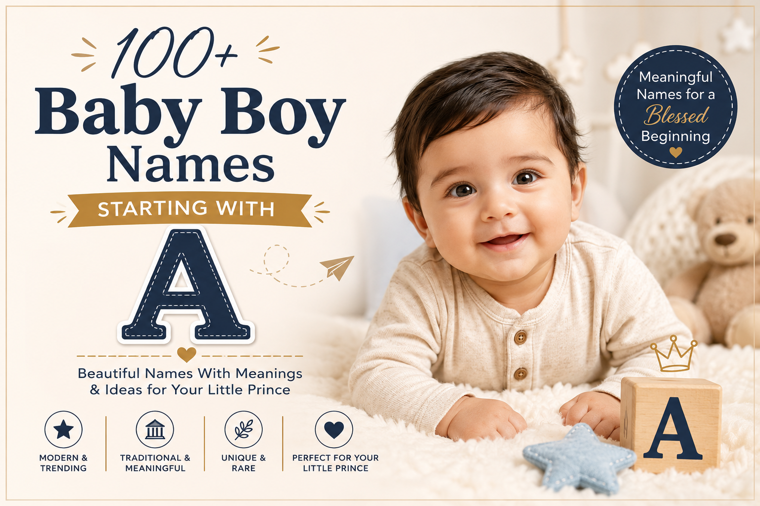 Baby boy names starting with A with meanings