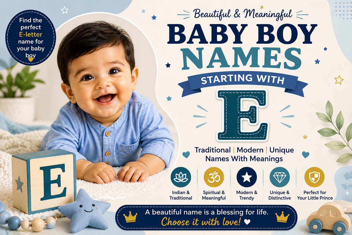 Baby Boy Names Starting With E Baby boy names starting with E with meanings