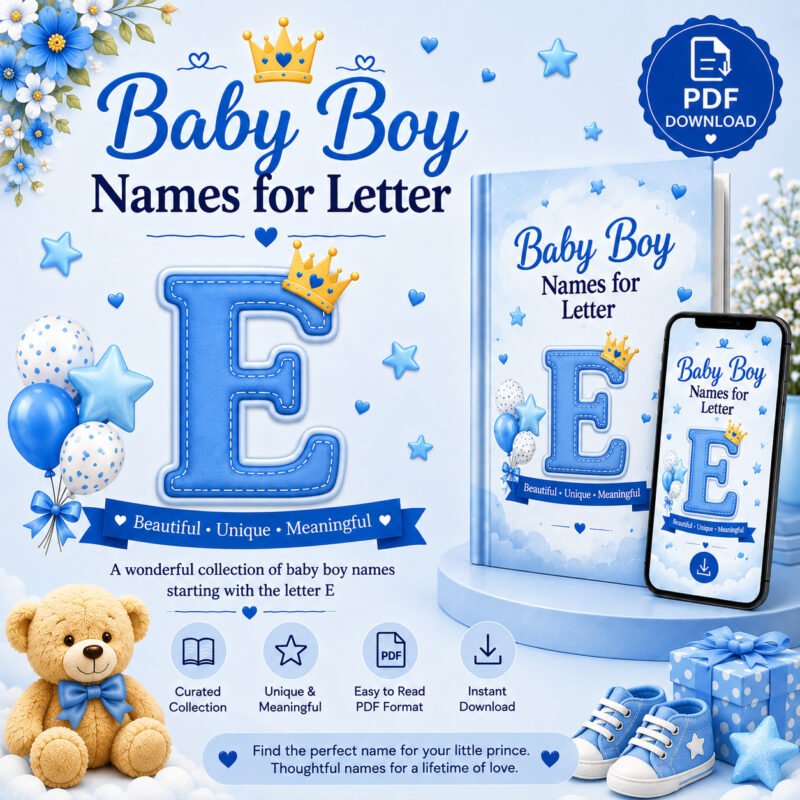 Trending Baby Boy Names for Letter E