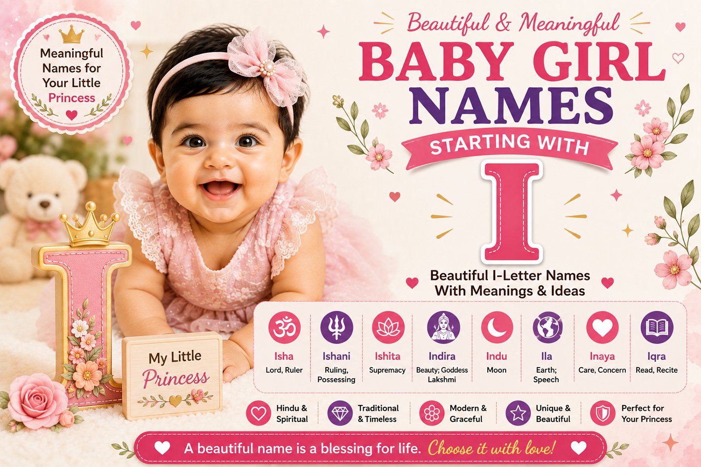 Baby girl names starting with I with meanings