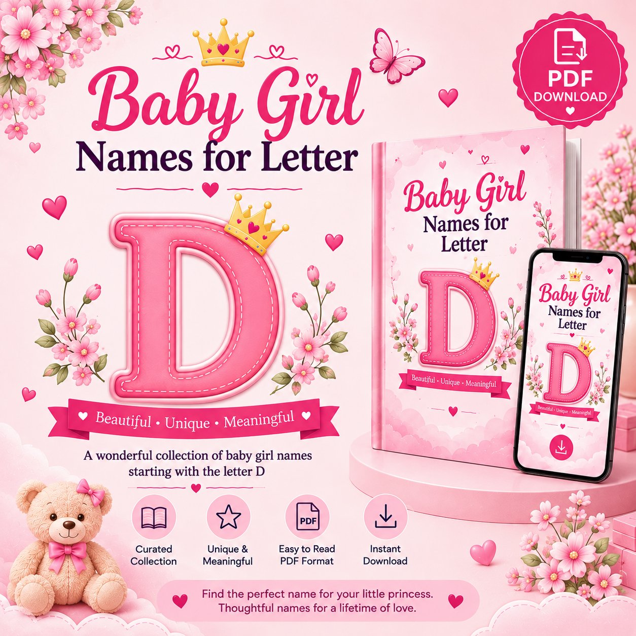 Trending Baby Girl Names for Letter D