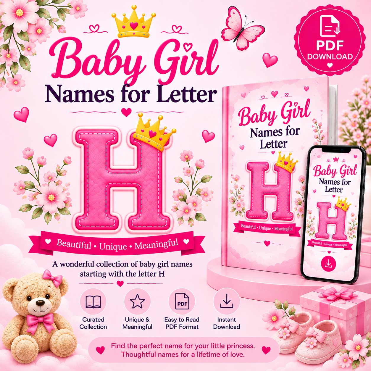 Trending Baby Girl Names for Letter H