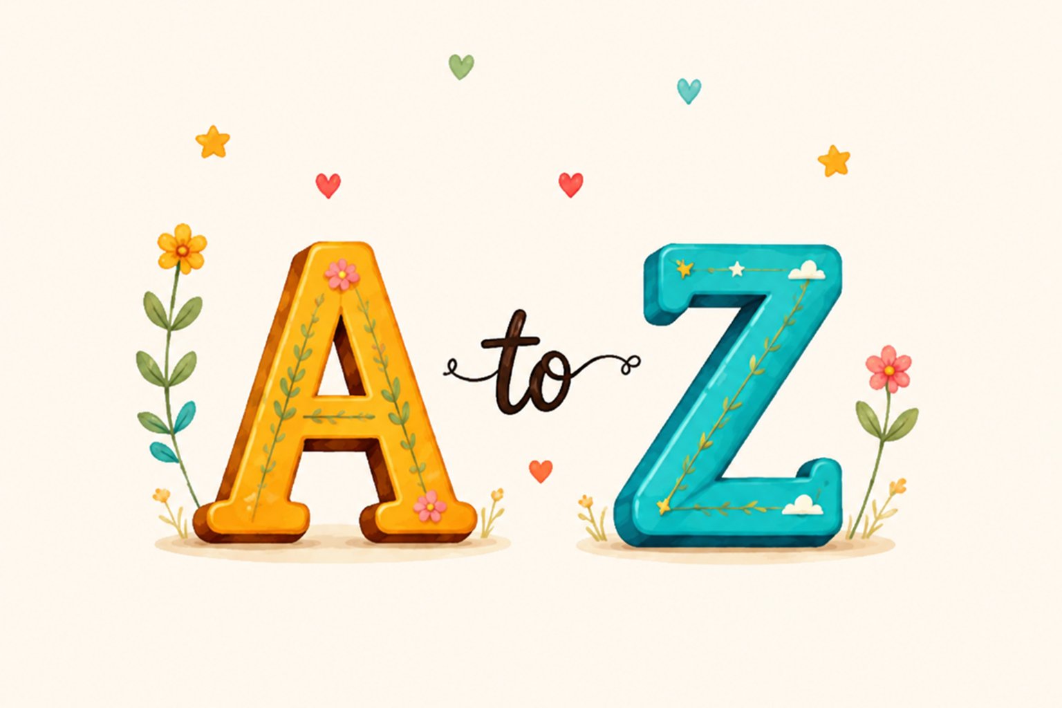 Personalized baby names from A to Z