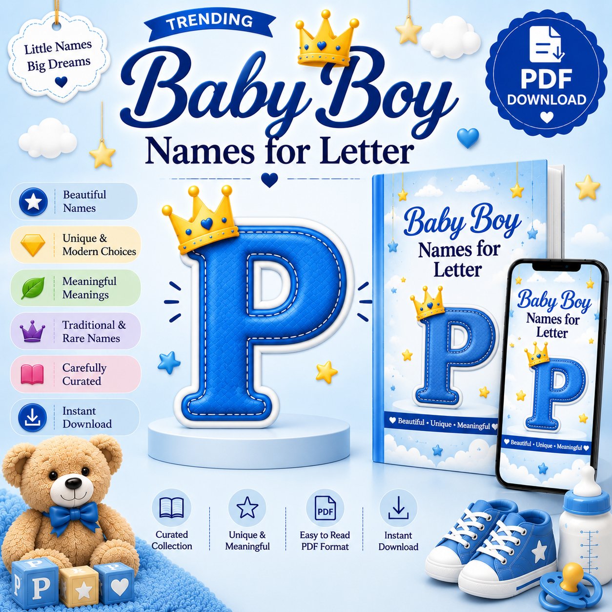 Trending Baby Boy Names for Letter P