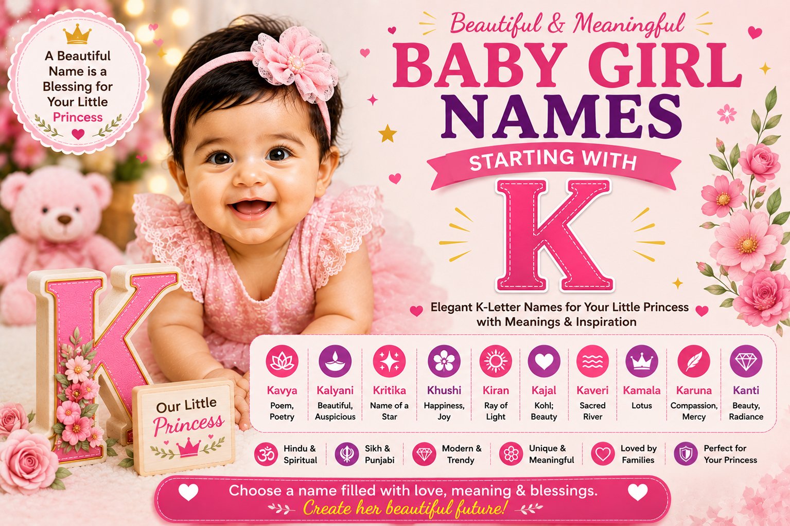 Baby girl names starting with K with meanings