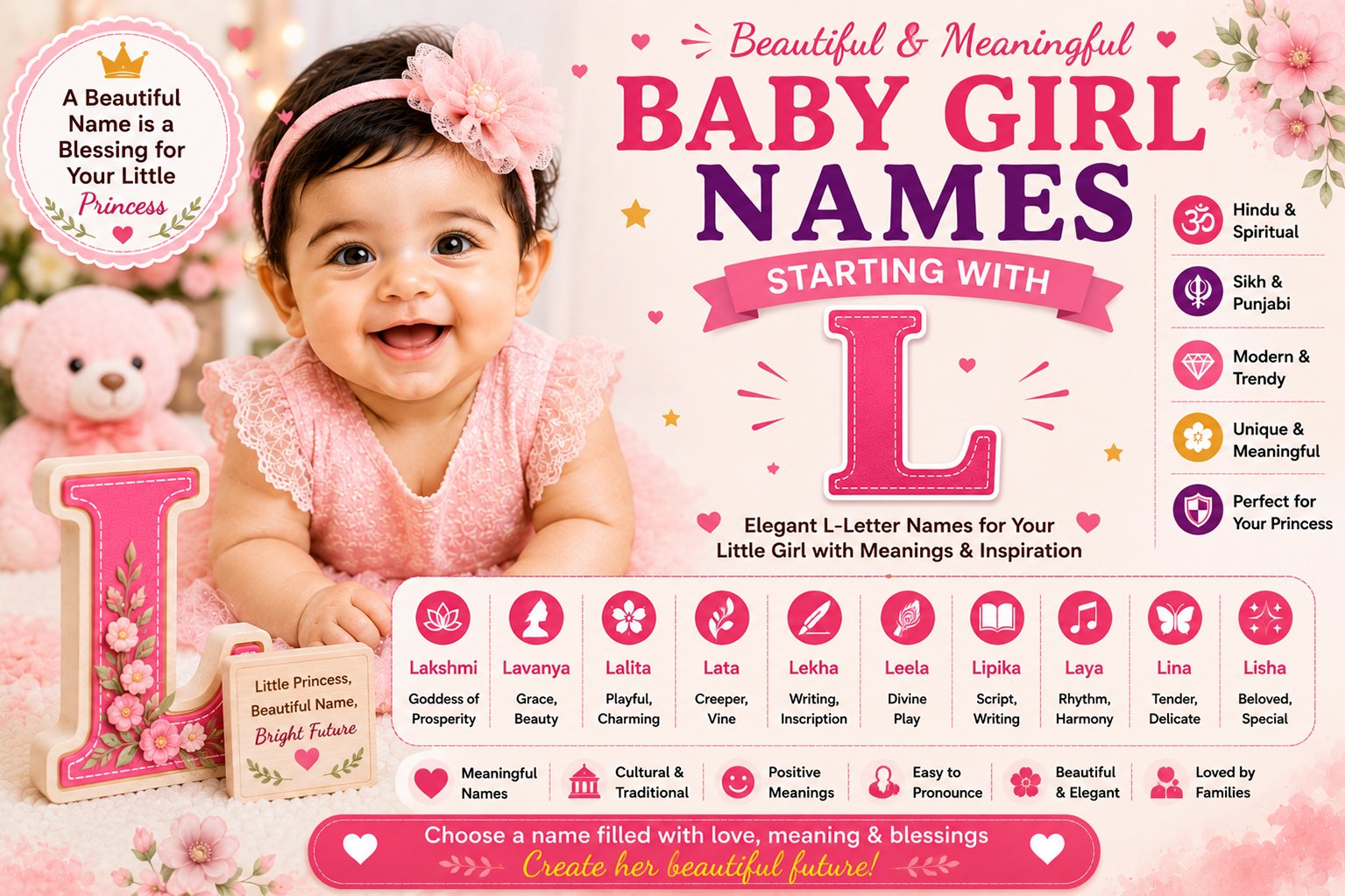 Baby girl names starting with L with meanings