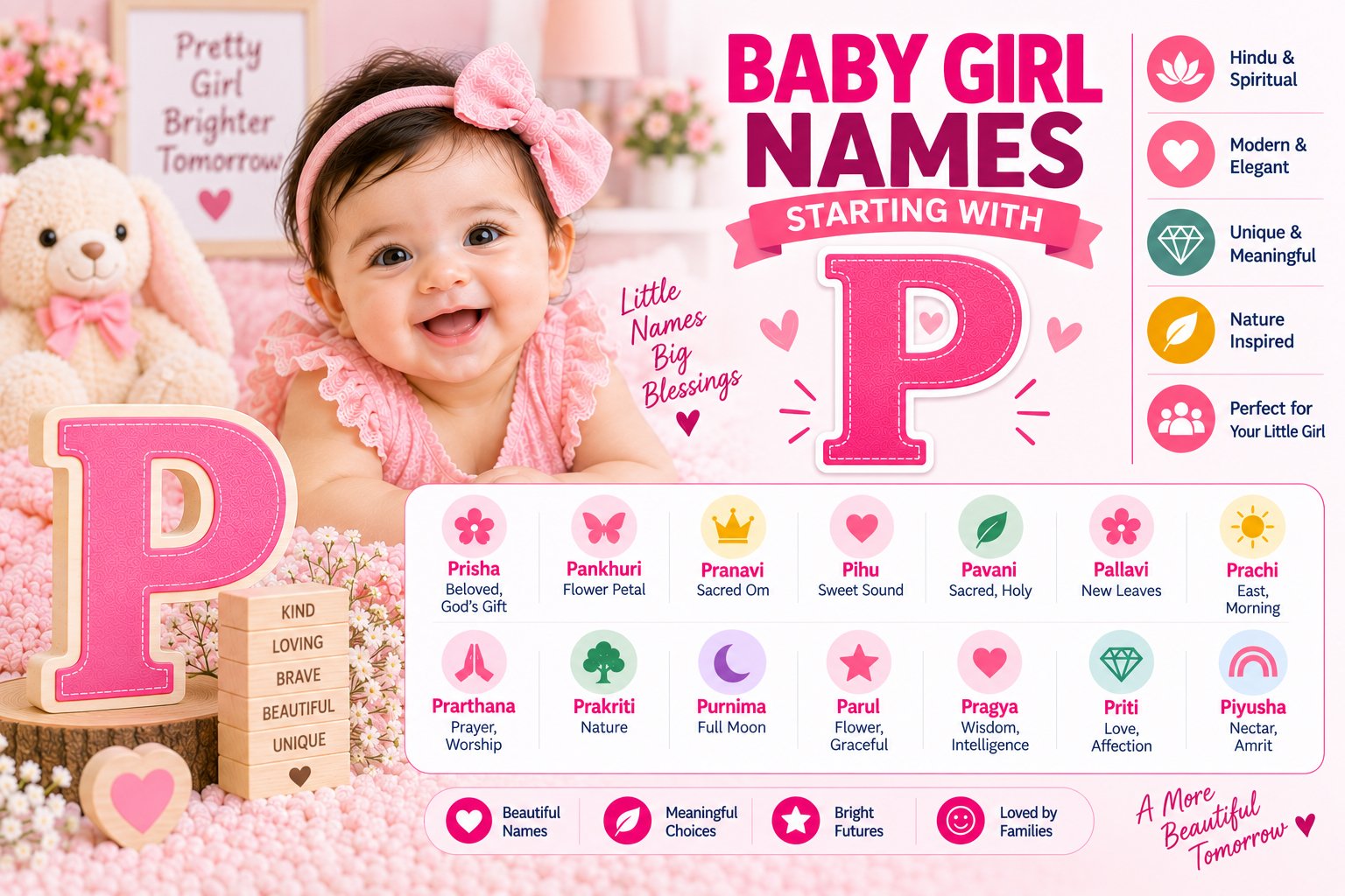 Baby girl names starting with P with meanings