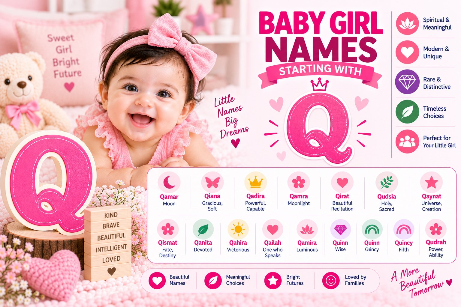 Baby girl names starting with Q with meanings