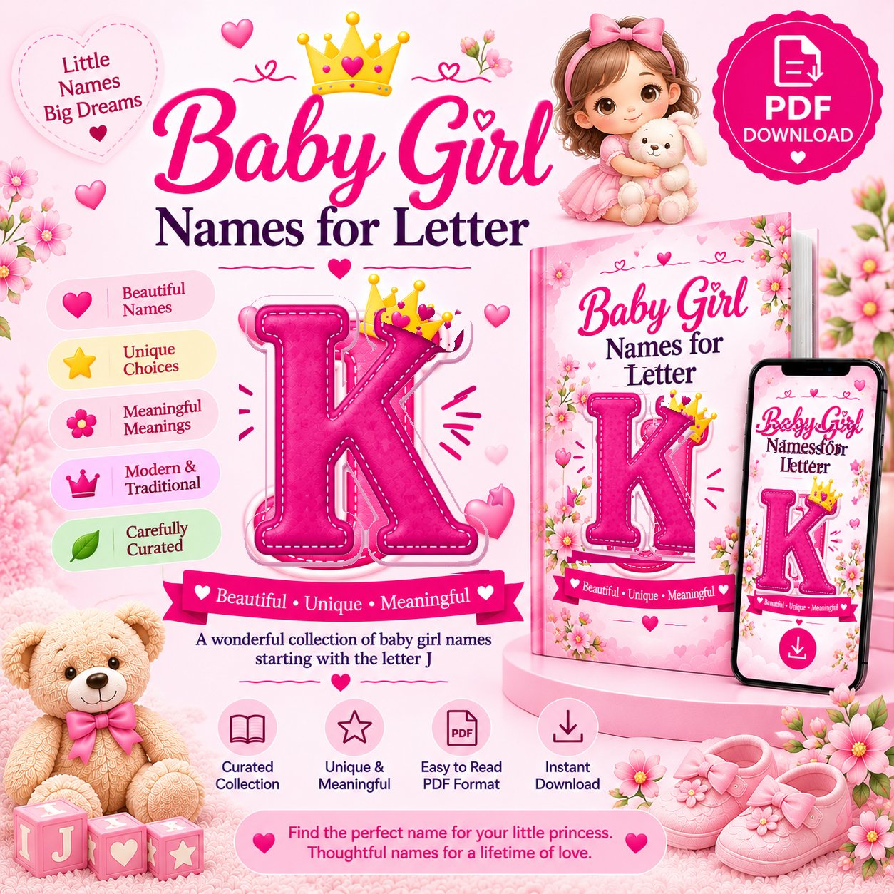 Trending Baby Girl Names for Letter K