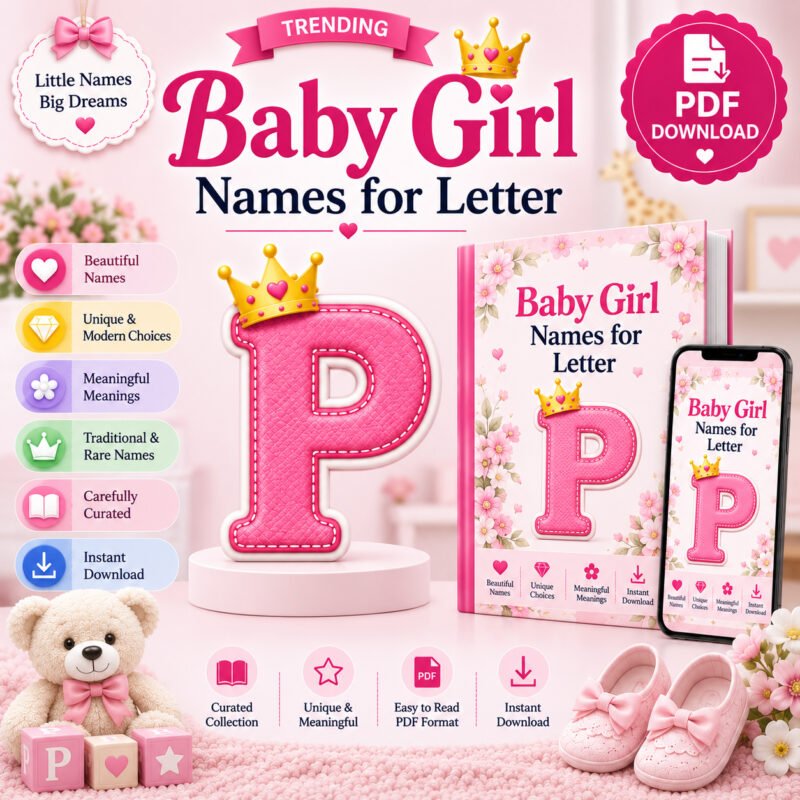 Trending Baby Girl Names for Letter P