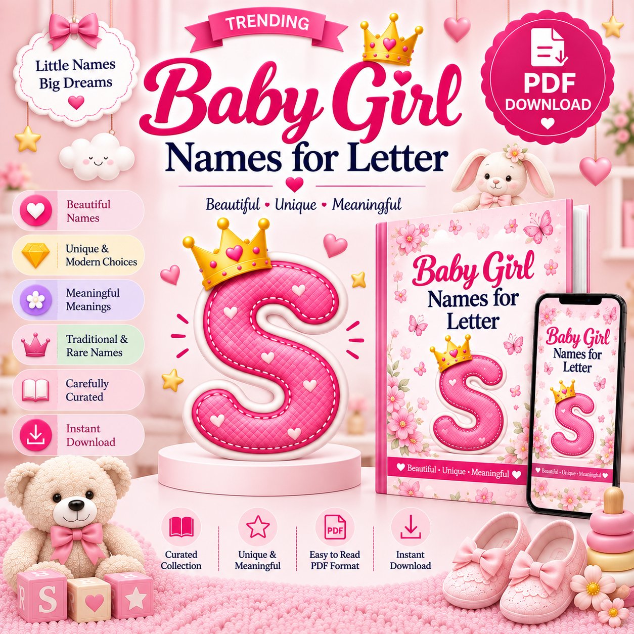 Trending Baby Girl Names for Letter S